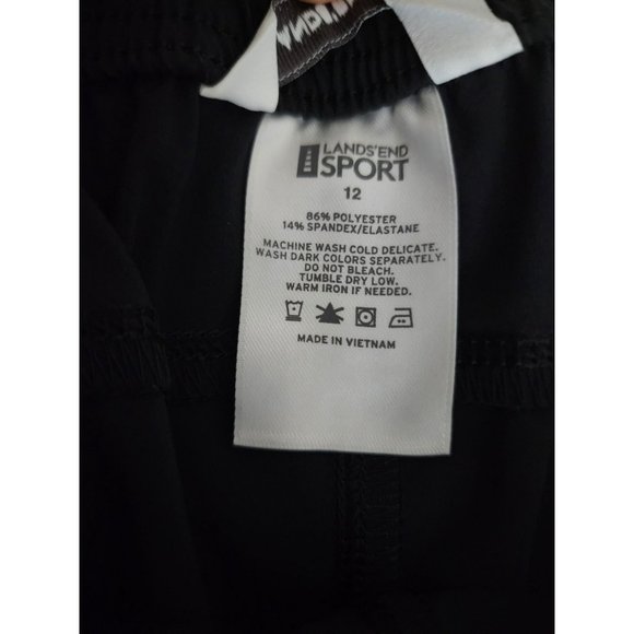 Lands' End Sport Women's Athletic Workout Sports Running Shorts Navy Blue Sz 12 - Picture 6 of 10